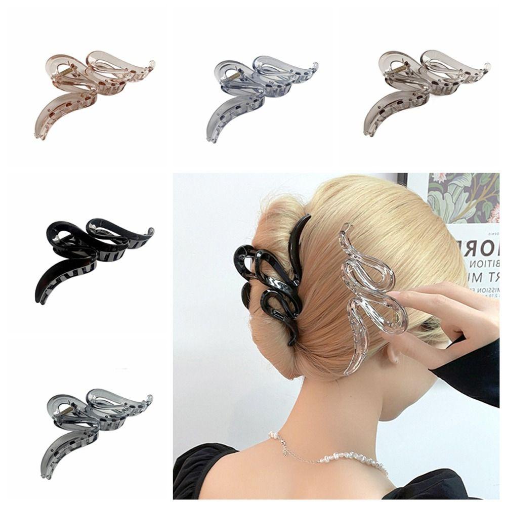 Kẹp Tóc Dạng Móng Vuốt Hình Rắn Bằng Acrylic Dày Dặn 15H Độc Đáo Thời Trang Cho Nữ