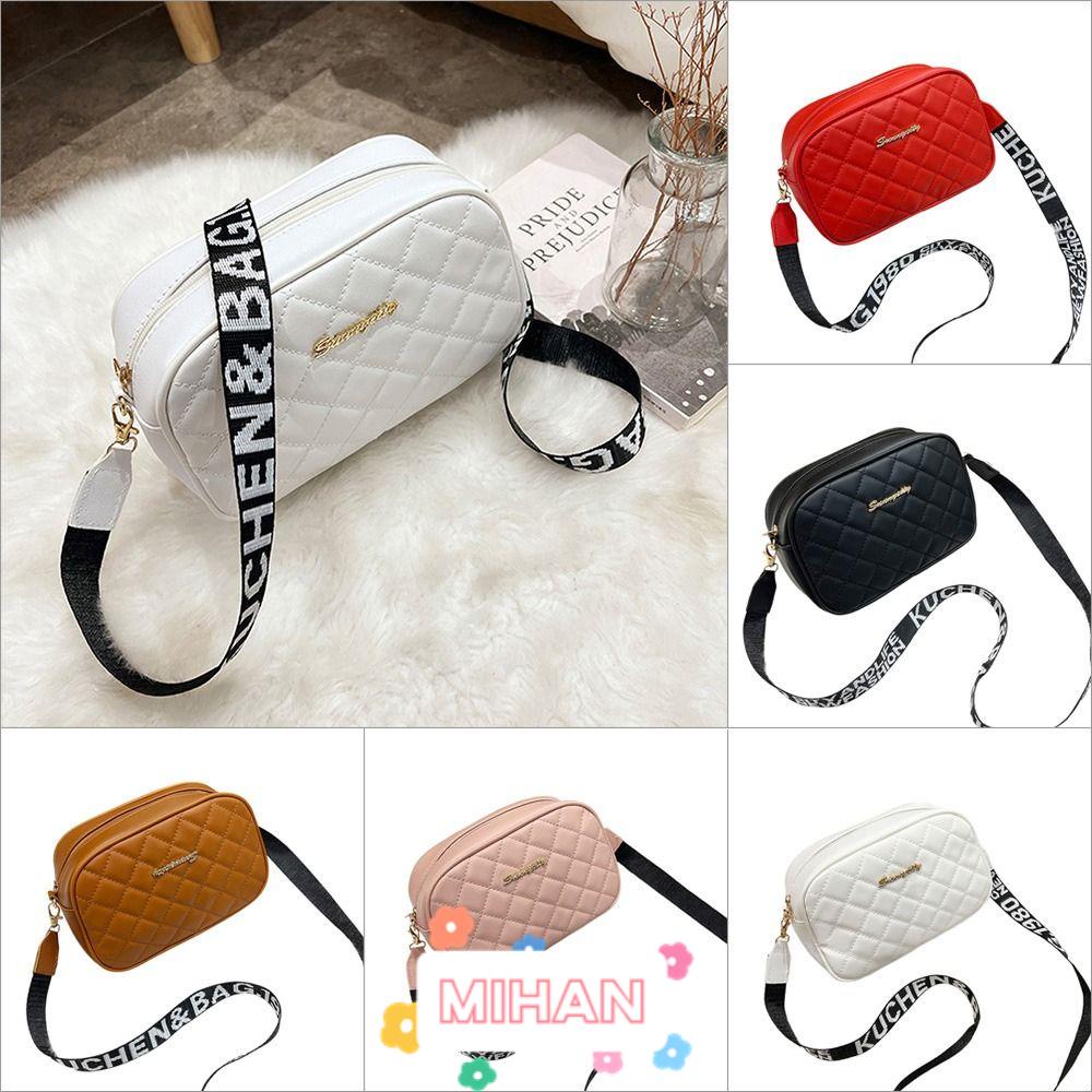 Túi Đeo Chéo Da PU Hình Vuông Nhỏ Có Khóa Kéo MIHAN1