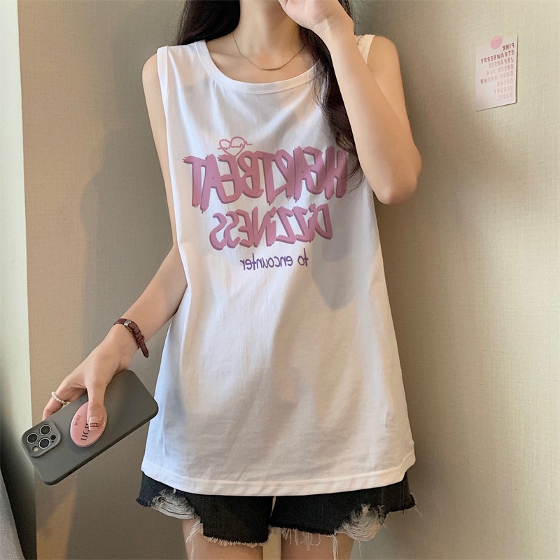 Áo Sát Nách Dáng Rộng Chất Liệu Cotton Thời Trang Mùa Hè Cho