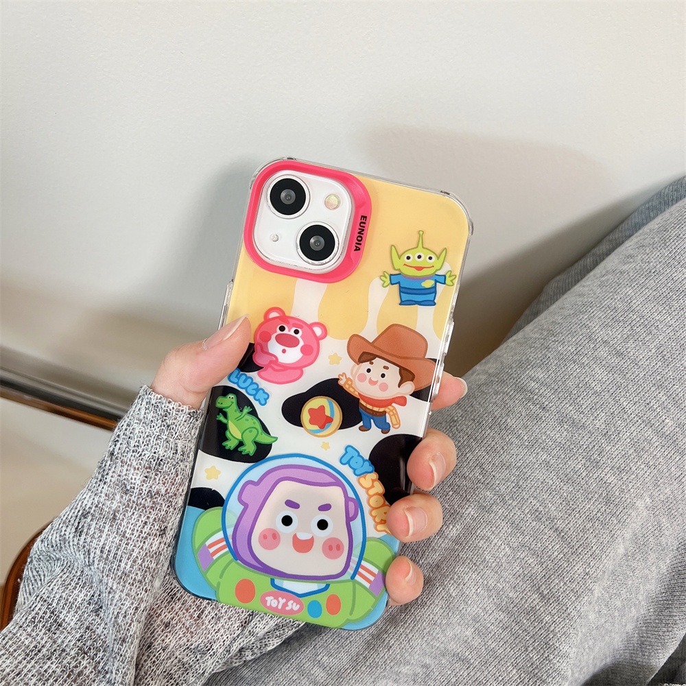 Ốp Điện Thoại TPU Mềm Trong Suốt In Hoạt Hình Toy Story Có Dây Đeo Chéo Cho iPhone 14 13 12 11 Pro Max