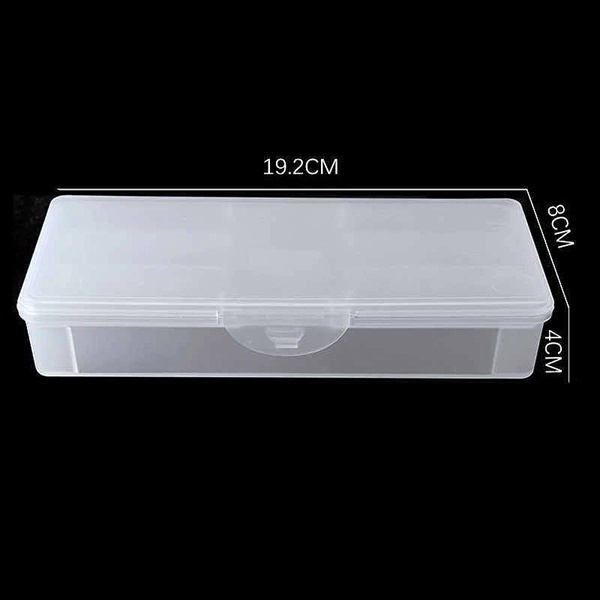 Hộp nhựa 2 ngăn đựng dụng cụ làm nails, làm móng (Hộp)
