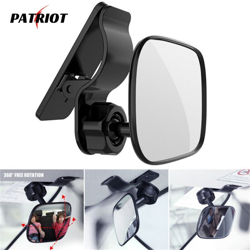 Gương Chiếu Hậu Góc Rộng Xoay 360 Độ Kèm Kẹp Chống Vỡ An Toàn Tiện Dụng Cho Bé Sơ Sinh / Xe Hơi