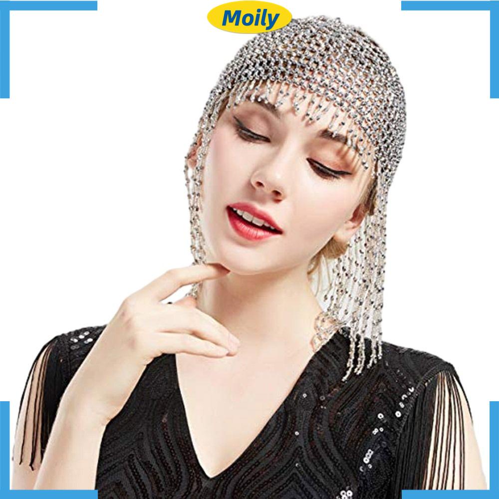 Mũ Múa Bụng Phối Tua Rua Độc Đáo Thời Trang Dự Tiệc Cho Bạn Gái