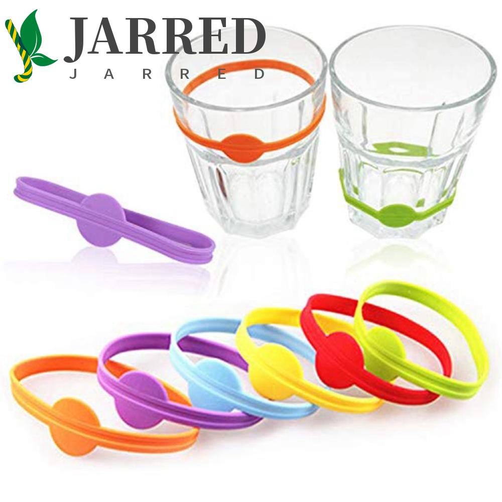 Nhãn Đánh Dấu Cốc Uống Rượu Bằng Silicon Cấp Thực Phẩm 6 Màu Tùy Chọn Charms