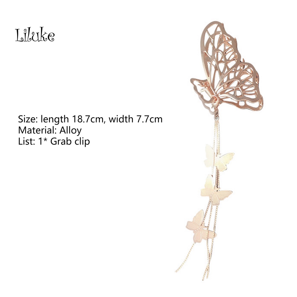 Kẹp Tóc Hợp Kim Mạ Vàng Hình Bướm Đính Đá Xinh Xắn Cho Nữ