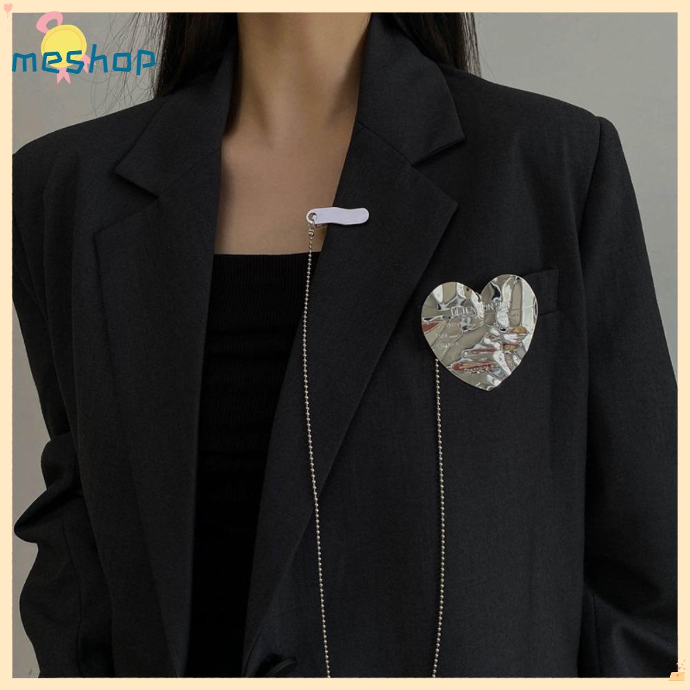 Ghim Cài Áo Hình Trái Tim Bằng Kim Loại Thời Trang Cho Nam