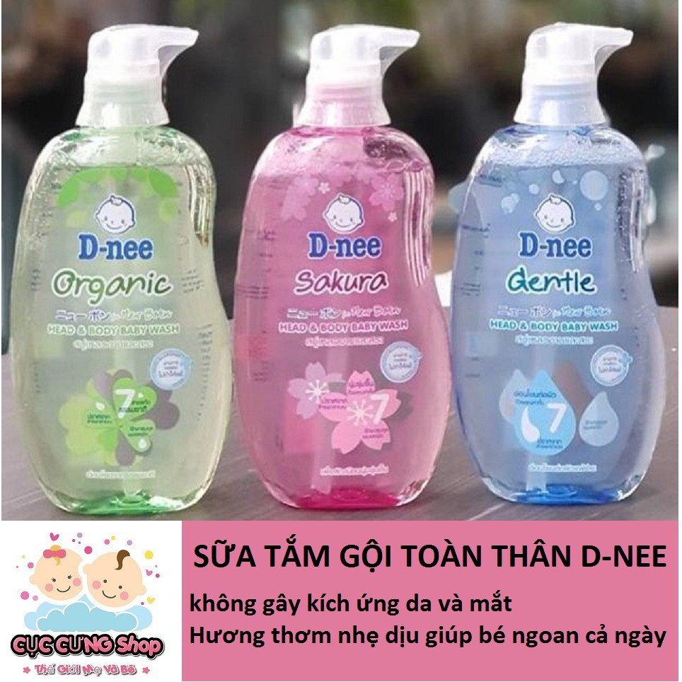 (COMBO 2 CHAI) Sữa Tắm gội toàn thân Dnee Pure Cho Bé từ 0 đến 3 tuổi - 380ml ....