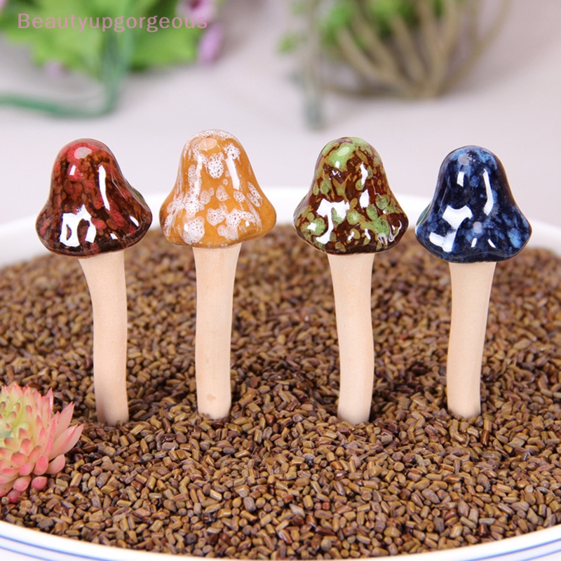 1 Bộ Đồ trang trí Cây Nấm Bằng Gốm Trang Trí Sân Vườn DIY