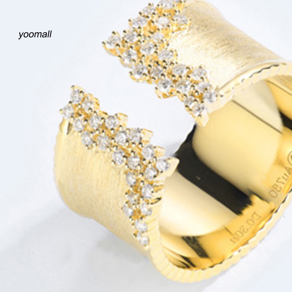 Nhẫn Hở Bằng Đồng Bóng Tùy Chỉnh Thời Trang Cho Bạn Gái