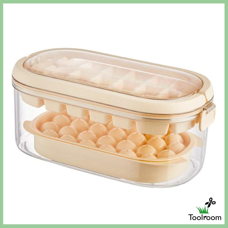 Khay Làm Đá Viên Dạng Nhấn Giúp Tiết Kiệm Không Gian Có Thể Tái Sử Dụng