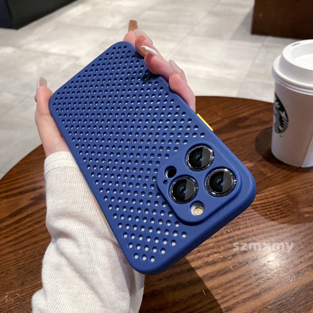 Ốp Điện Thoại Silicone Mềm Thoáng Khí Màu Kẹo Cho Iphone 14 13 12 Pro Max 11