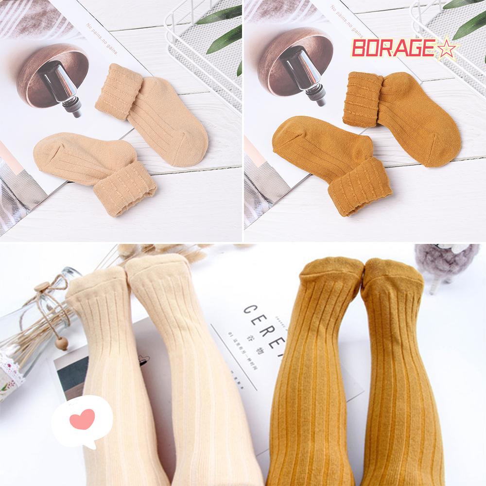 Vớ Cotton Cao Đến Đầu Gối Họa Tiết Sọc Nhiều Màu Sắc Dành Cho Các Bé