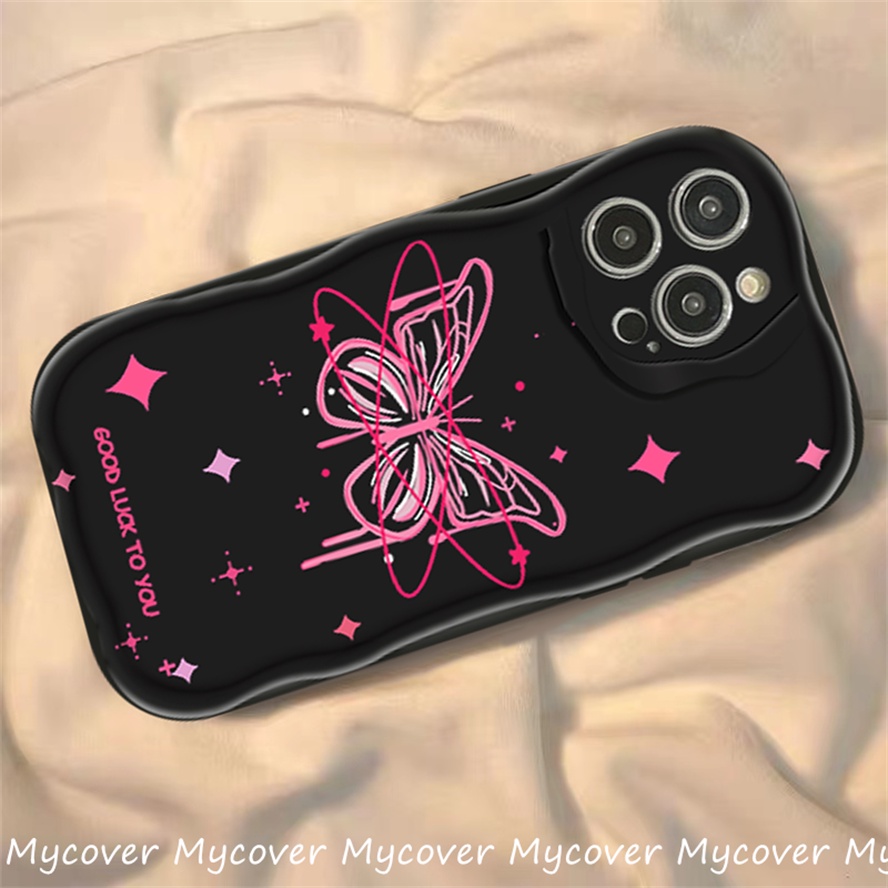 Ốp Điện Thoại Silicon Mềm Họa Tiết Hoa Hồng Và Bướm Cho iPhone 11 13 12 14 Pro Max X XR Xs Max 6 7 8 Plus Y2K