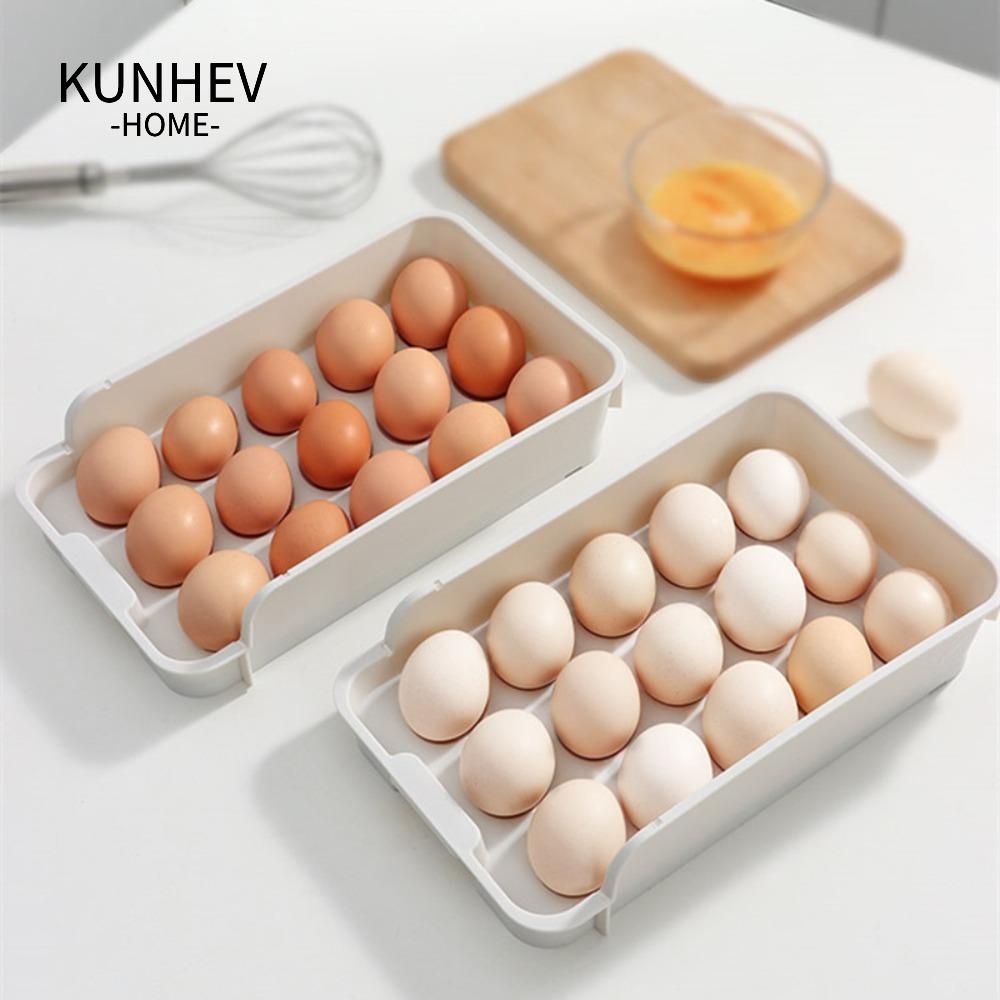 KUNHEV Hộp Đựng Trứng Bằng Nhựa Có Thể Xếp Chồng Lên Nhau Tiện Dụng Cho Nhà Bếp