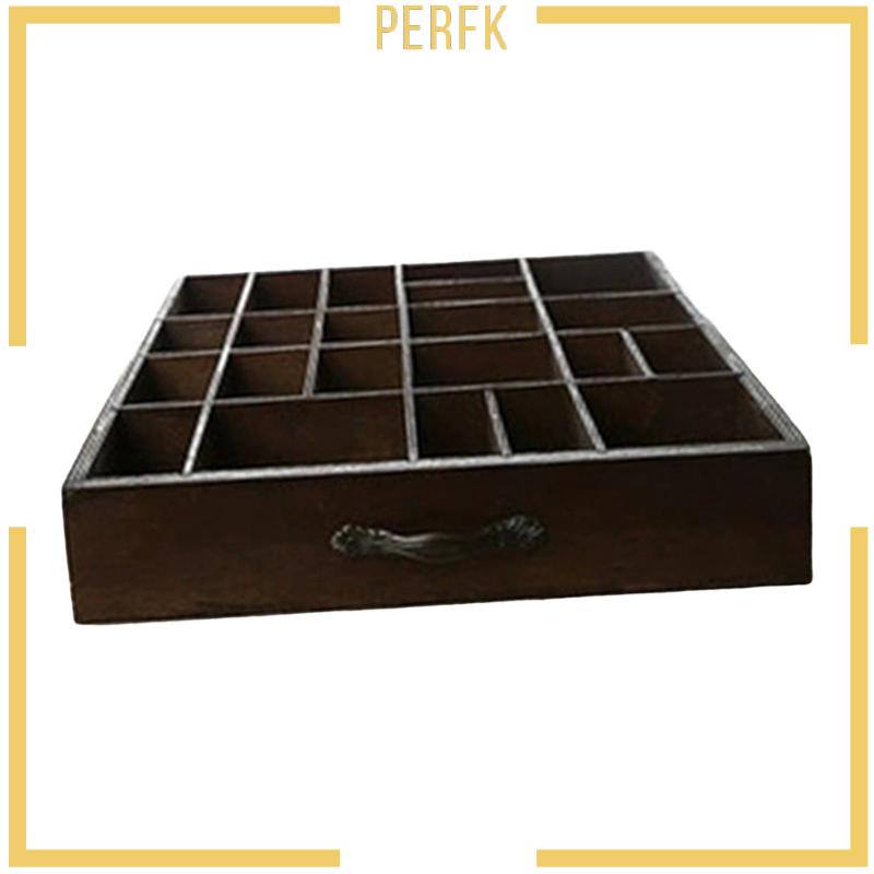 Khay Chia Ngăn Bằng Gỗ Kèm Tay Cầm Tiện Dụng Cho Nhà Bếp / Văn Phòng