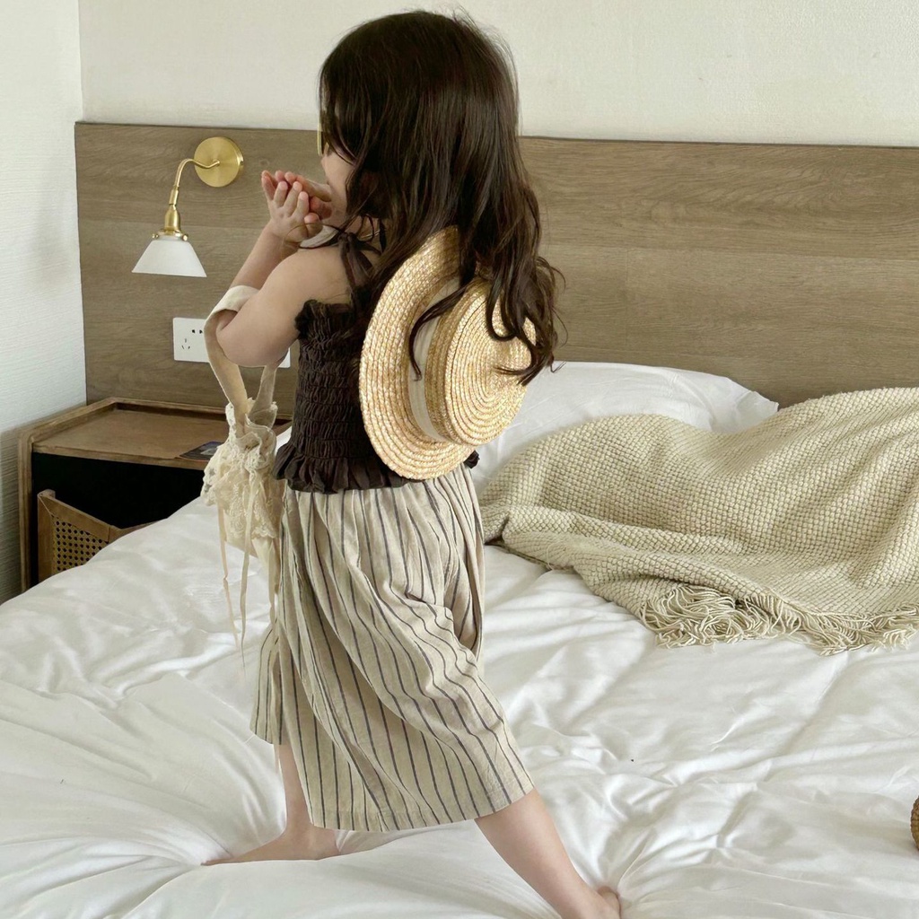 Quần Dài 9 Tấc Dáng Rộng Thời Trang Hàn Quốc 2023 Cho Bé Gái