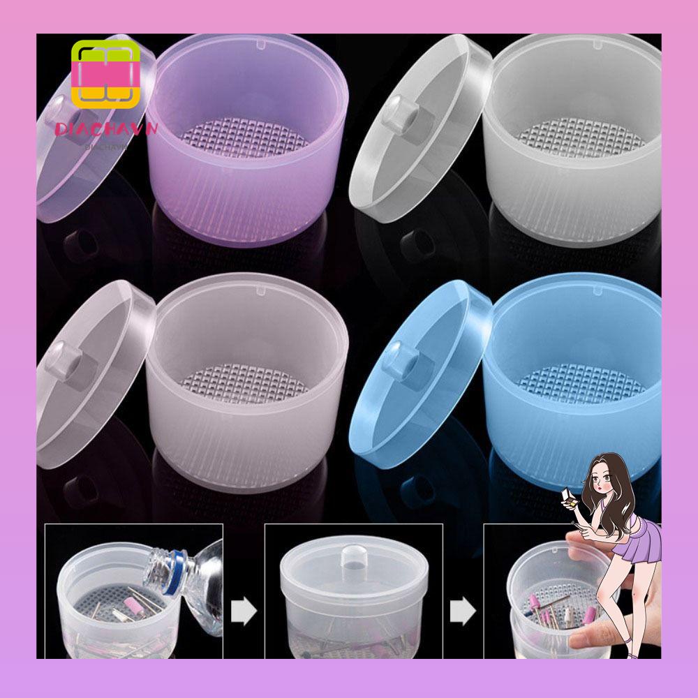 DIACHAVN Hộp Khử Trùng Đầu Mài Đánh Bóng Móng Tay Tiện Dụng
