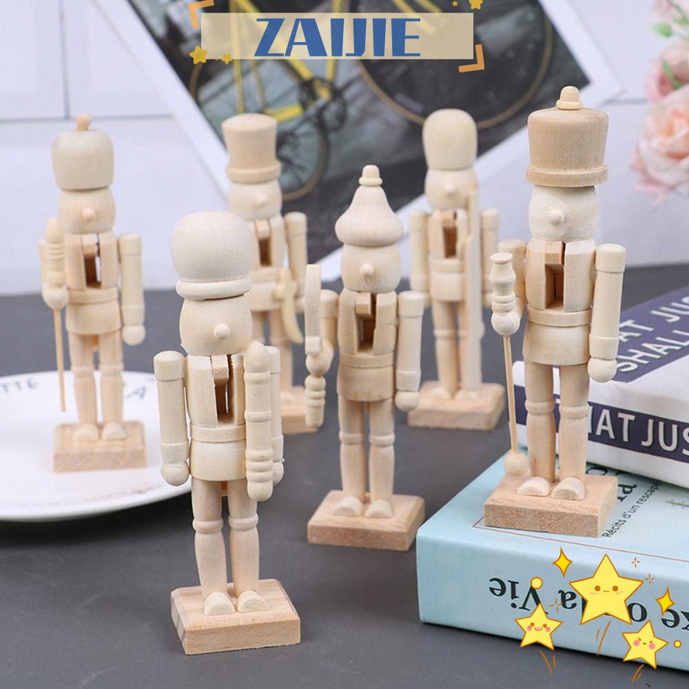 ZAIJIE24 Mô Hình Búp Bê Lính ZAIJIE24 Bằng Gỗ Làm Thủ Công Độc Đáo DIY