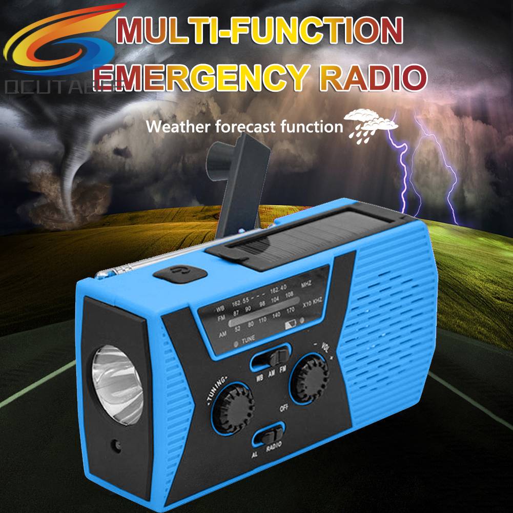 Radio Năng Lượng Mặt Trời 2000mAh AM FM NOAA Cho Điện Thoại