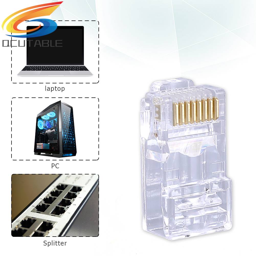 Set 100 Đầu Nối Mạng 8P8C UTP RJ45 Cat6
