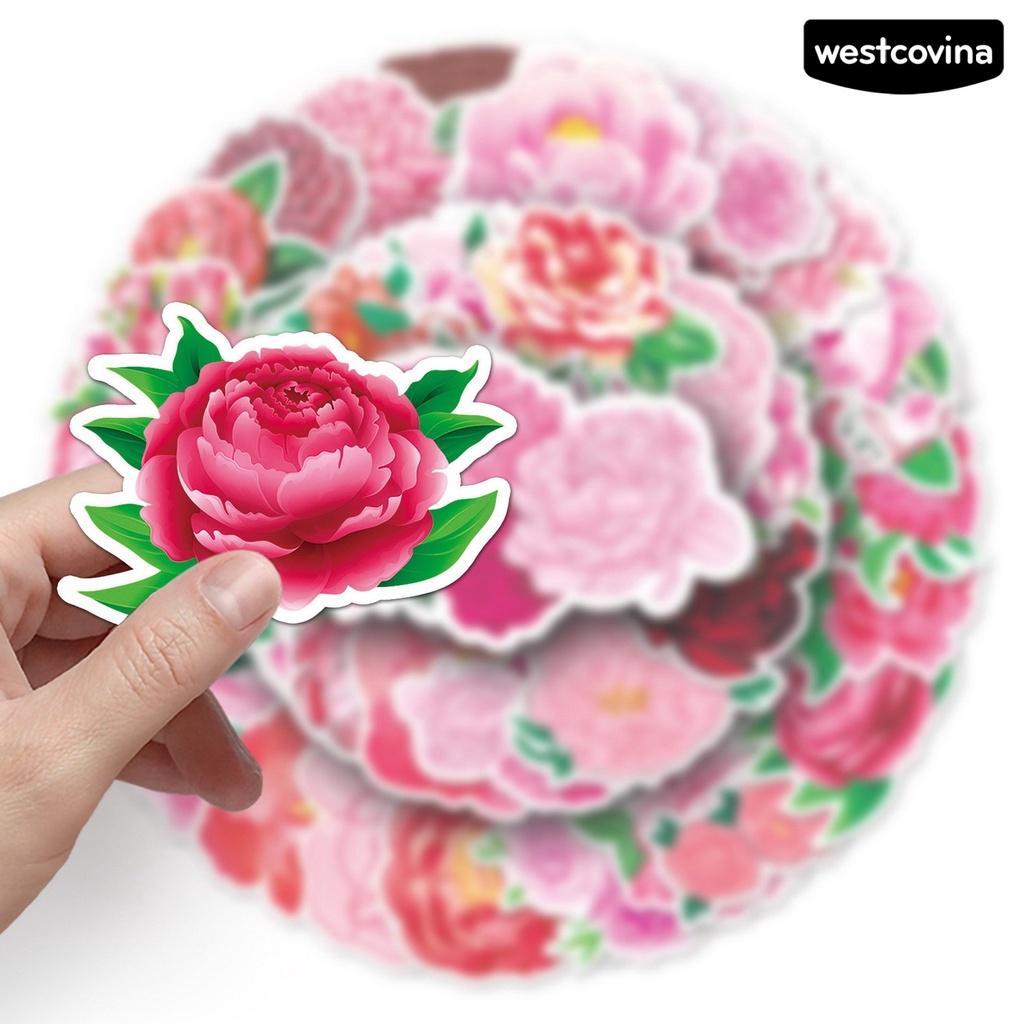 [WSTN]✎Bộ 50 Miếng Dán Chống Thấm Nước Tự Dính Trang Trí Cho Điện Thoại / Vali