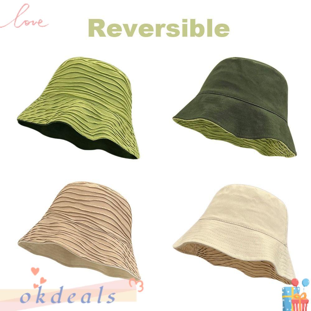 OKDEALS Mũ Bucket Chất Liệu Cotton Chống Tia UV Phong Cách Hawaii Thời Trang Mùa Hè