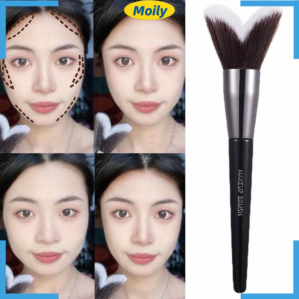 MOILYVN Cọ Đánh Khối Đầu Mềm Trái Tim Trang Điểm Chuyên Nghiệp