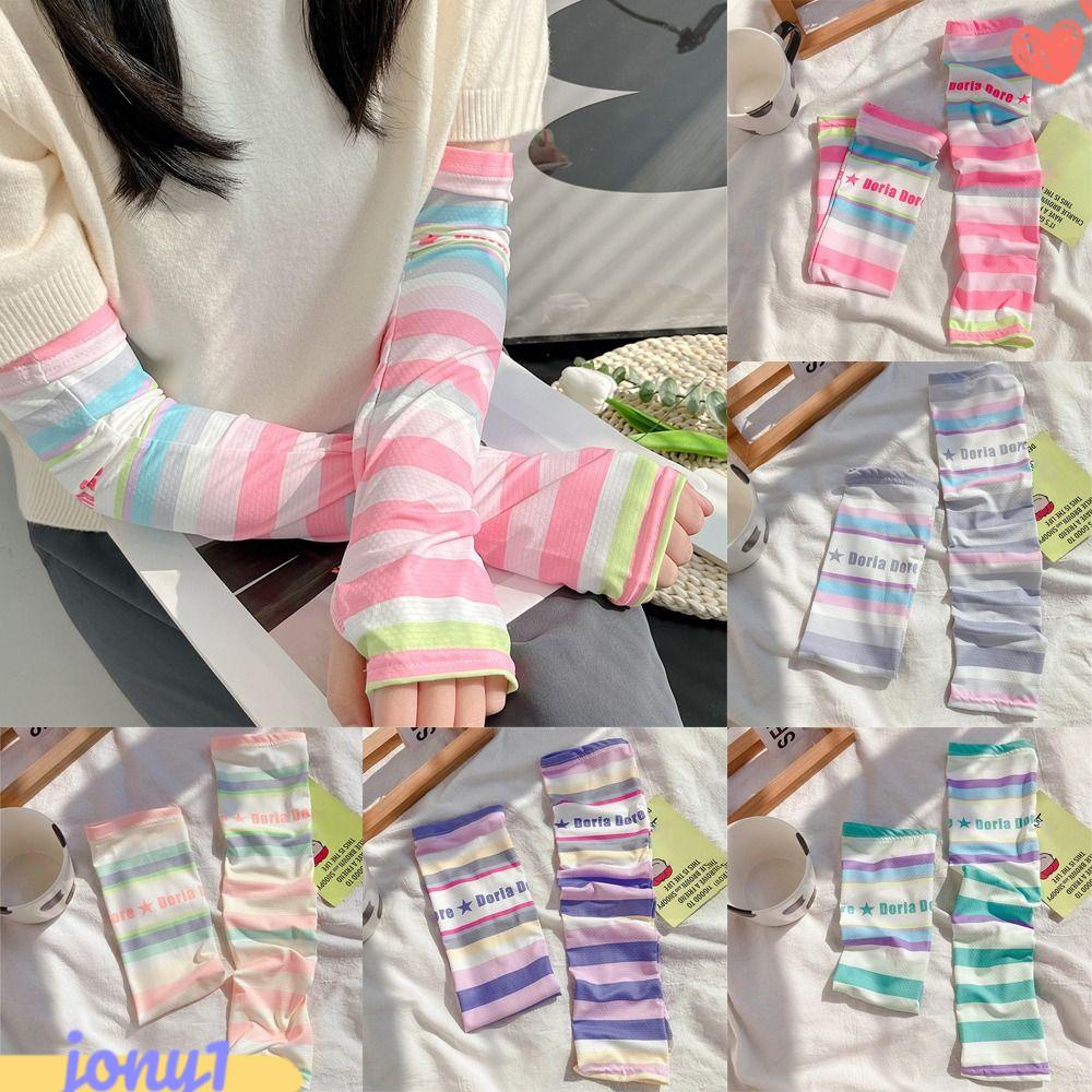 JONYE Găng Tay Chống Nắng Bằng Lụa Lạnh Tiện Dụng Khi Lái Xe