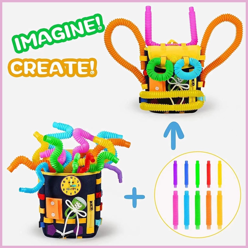 Đồ Chơi Bảng Busy Ba Lô Du Lịch Vui Nhộn Cho Bé Mẫu Giáo