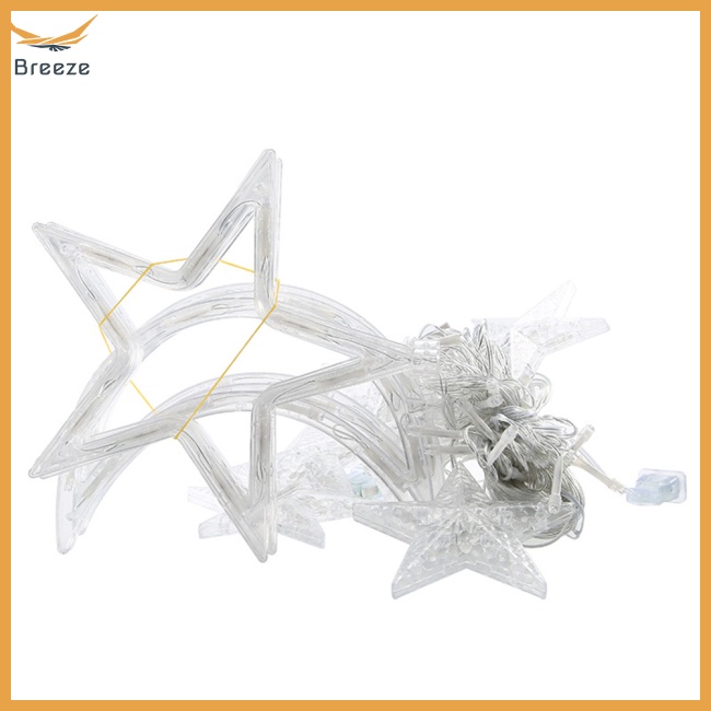 Dây Đèn Led Ip44 Ip44 Hình Mặt Trăng / Ngôi Sao 8 Chế Độ Chống Thấm Nước Trang Trí Giáng Sinh