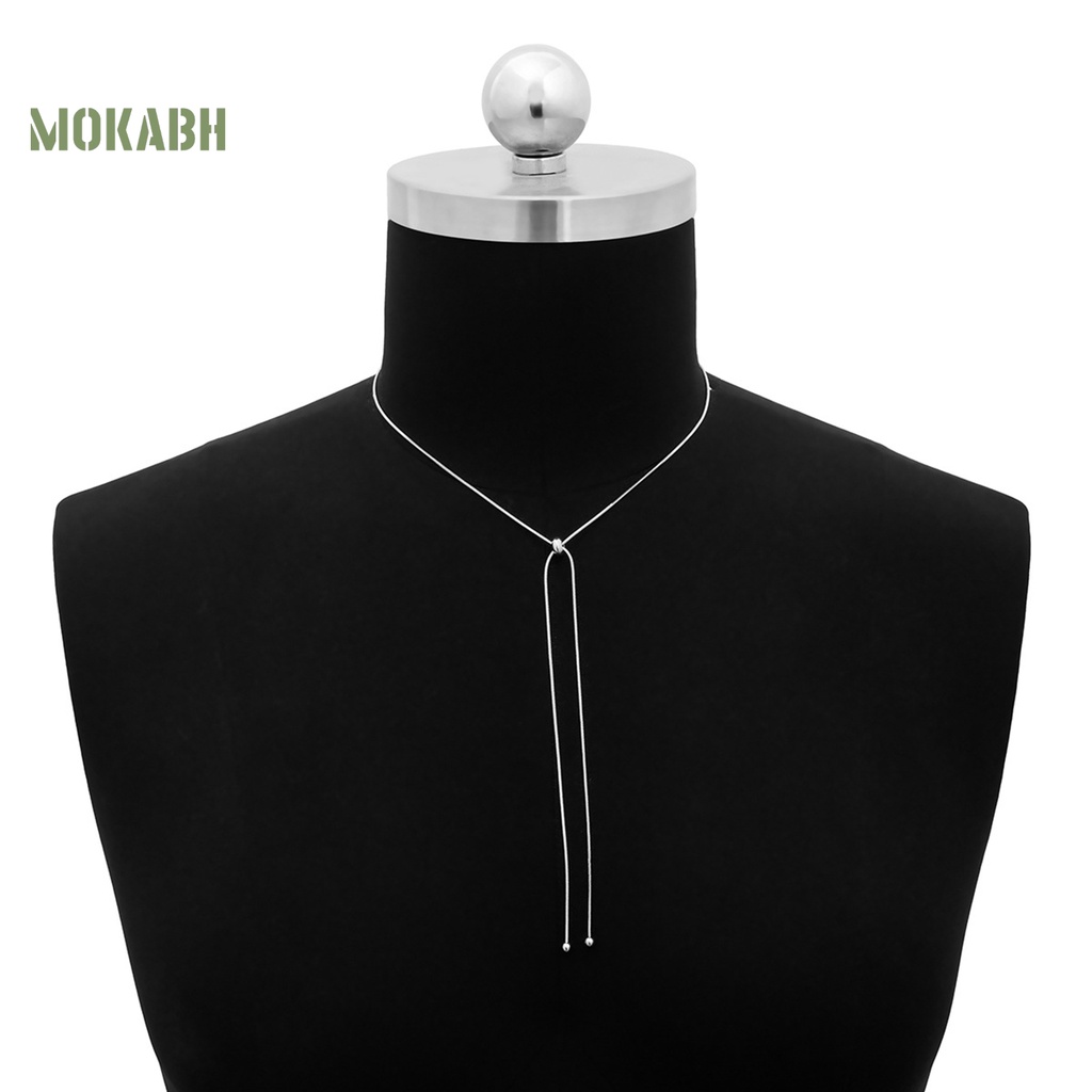 [Mok Abh] Vòng Cổ Choker Dạng Chuỗi Xích Dài Với Mặt Dây Tua Rua Không Dễ Rỉ Sét Trang Sức Tiệc Tùng