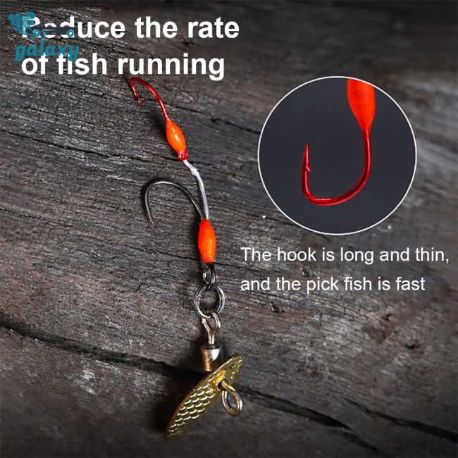 Galaxy Bộ 5 Mồi Câu Hình Côn Trùng Bằng Thép Carbon Cao Cấp