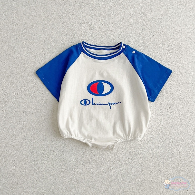 Áo Liền Quần Thể Thao Phong Cách Khối Màu Dễ Thương Dành Cho Bé Trai Gái