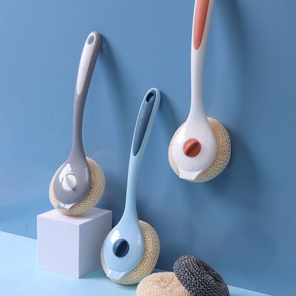 Miếng Rửa Chén Có Tay Cầm Dài Đa Năng Tiện Dụng