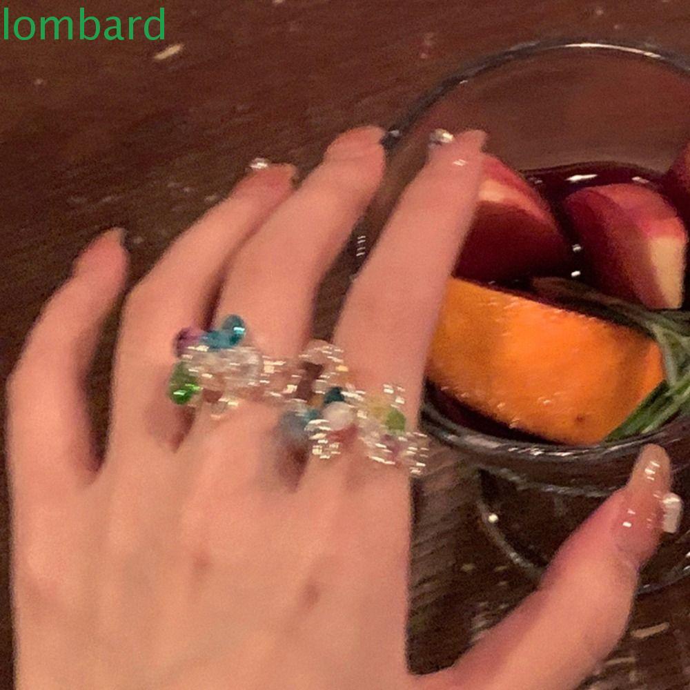 Nhẫn Hình Hoa Tua Rua Phong Cách Vintage Thời Trang Hàn Quốc Y2K Dopamine