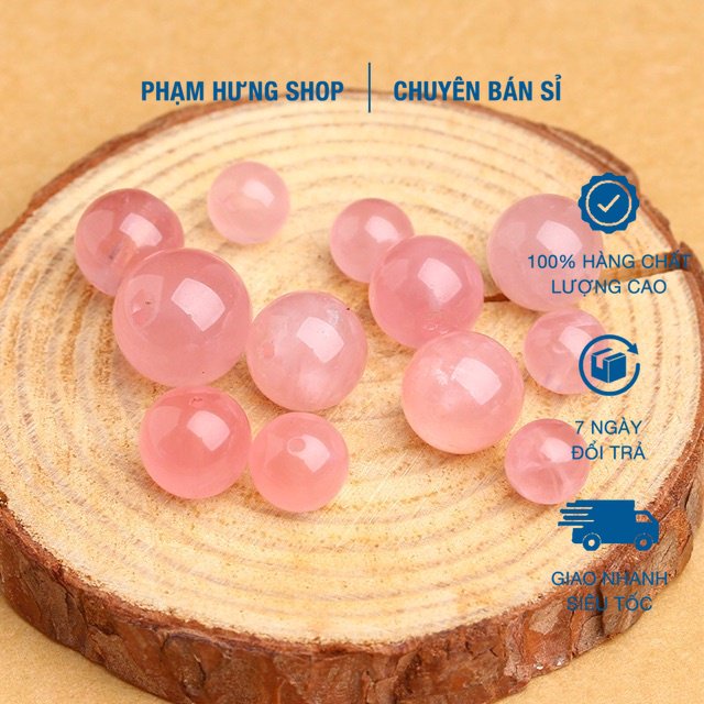 🔥 SIÊU RẺ 🔥 Hạt tròn Ro.se Qua.rt làm vòng handmade - PH562