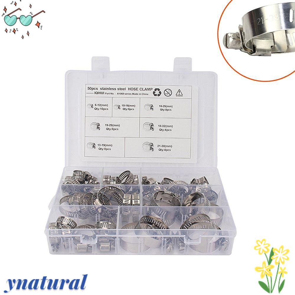 Set 50 Kẹp Ống Nước 6-38mm Bằng Thép Không Gỉ Tùy Chỉnh Tiện Dụng