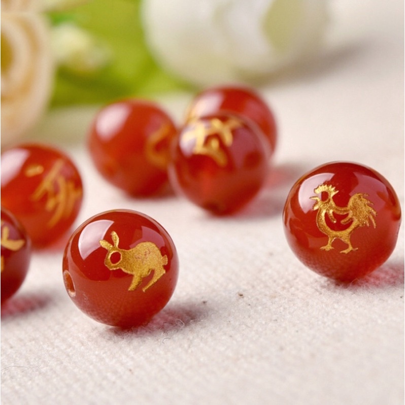 🔥 SIÊU RẺ 🔥 Hạt AGAT 12 con giáp làm vòng tay