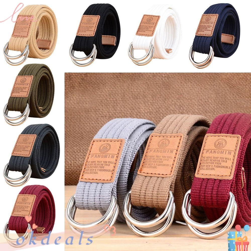 OKDEALS Dây Thắt Lưng Bện Nylon Khóa Bạc Đa Năng