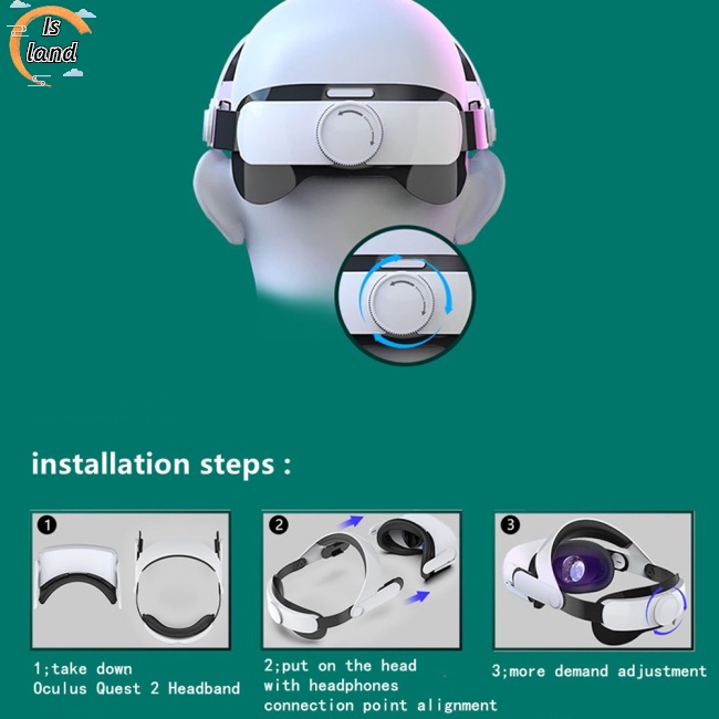 Dây Đeo Đầu Cân Bằng Thoải Mái Có Thể Điều Chỉnh Thay Thế Cho Kính Thực Tế Ảo Oculus Quest2 Vr