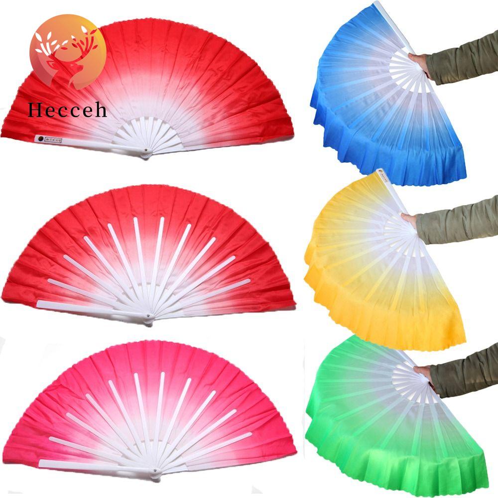 Quạt Múa Bụng Bằng Lụa Màu Xanh Dương / Đỏ / Vàng / Hồng Dành Cho Nữ