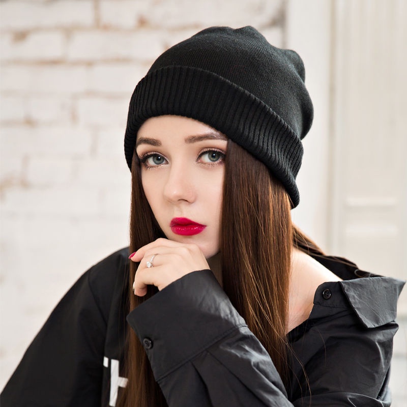 Mới Mũ Len Kèm Tóc Giả Dài Thẳng Thời Trang Thu Đông Cho Nữ