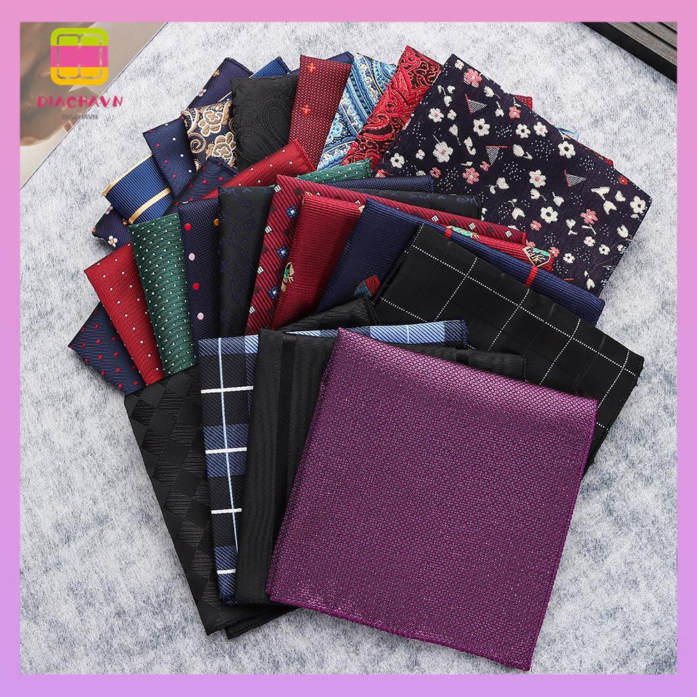 DIACHAVN Khăn Tay Bỏ Túi Vuông Họa Tiết Hoa Paisley Cho Nam