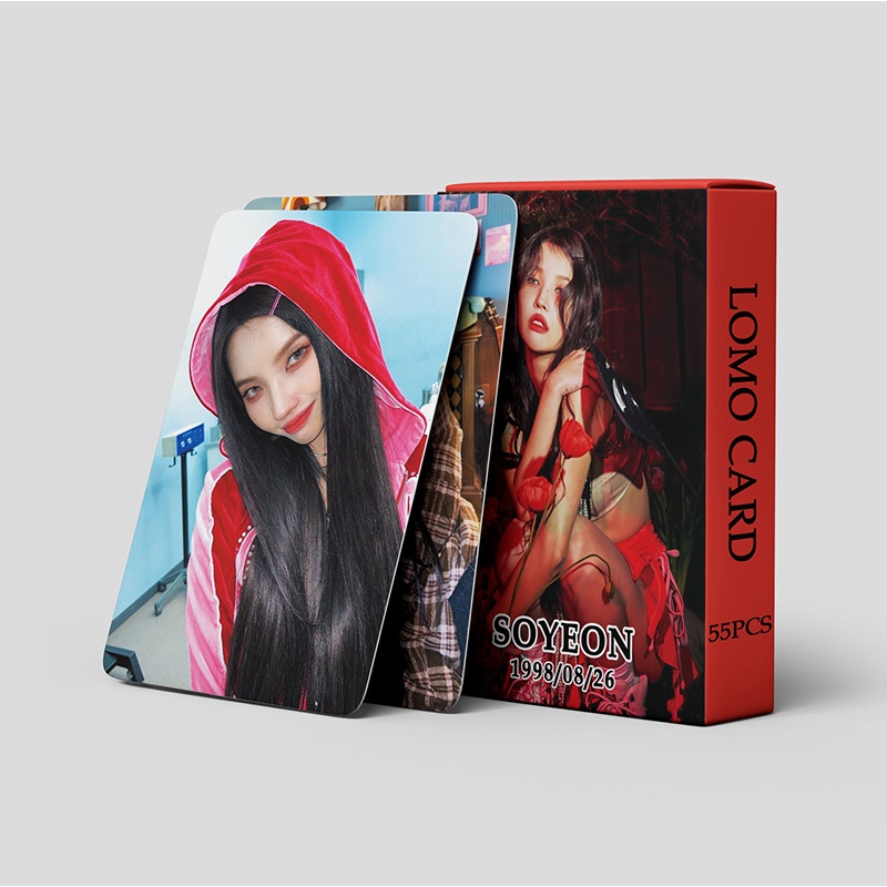 I-DLE Soyeon LOMO Card Set 55 Tấm Thẻ Ảnh Hình Nhóm Nhạc KPOP