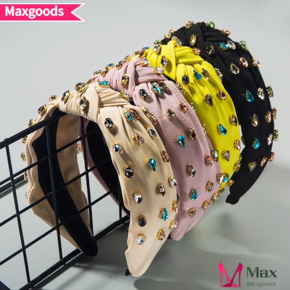 MAXG Băng Đô Cài Tóc Thắt Nút Toàn Diện Xếp Ly Cho Nữ