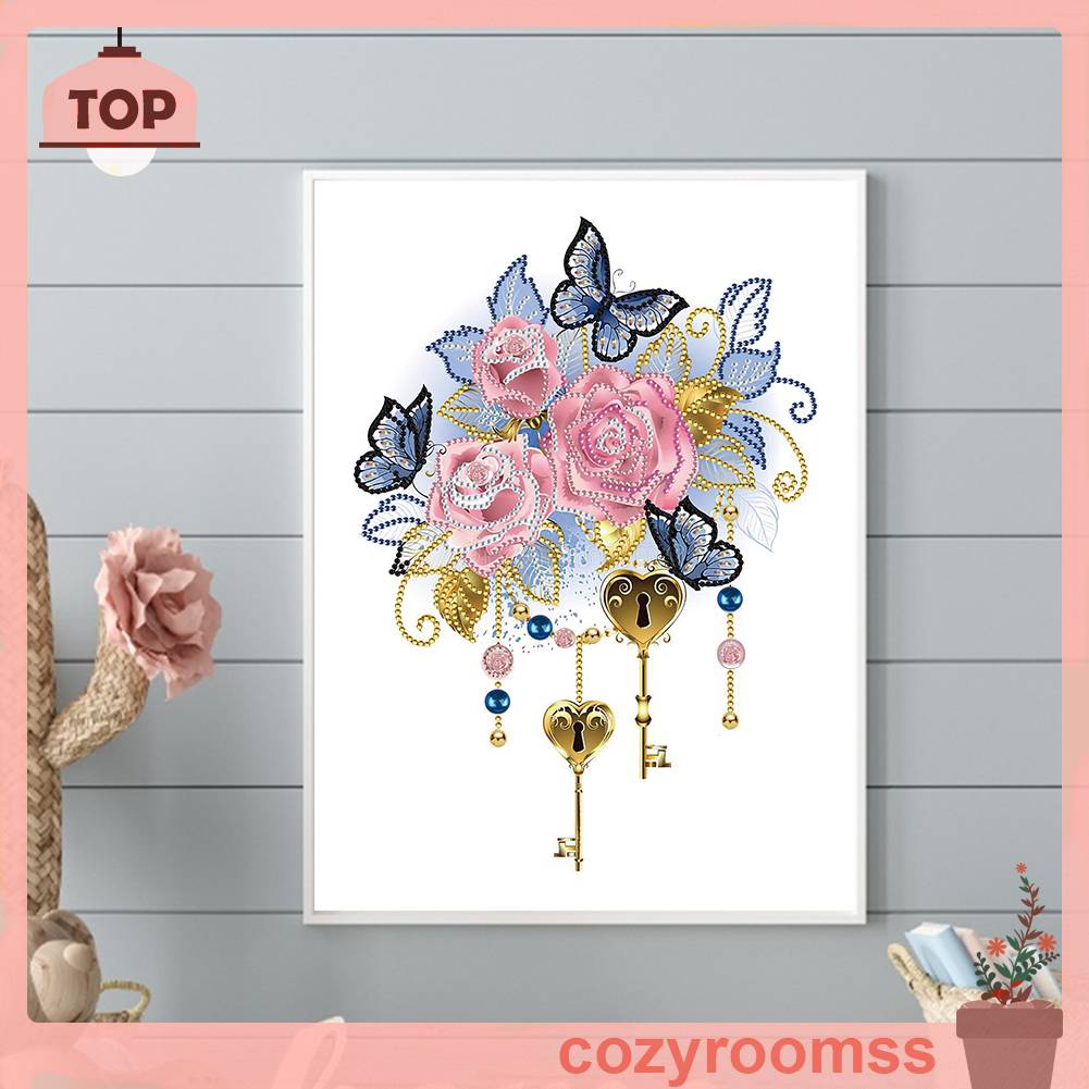 Bộ Tranh Đính Đá 5D Tự Làm Hình Hoa Trang Trí Nhà Cửa