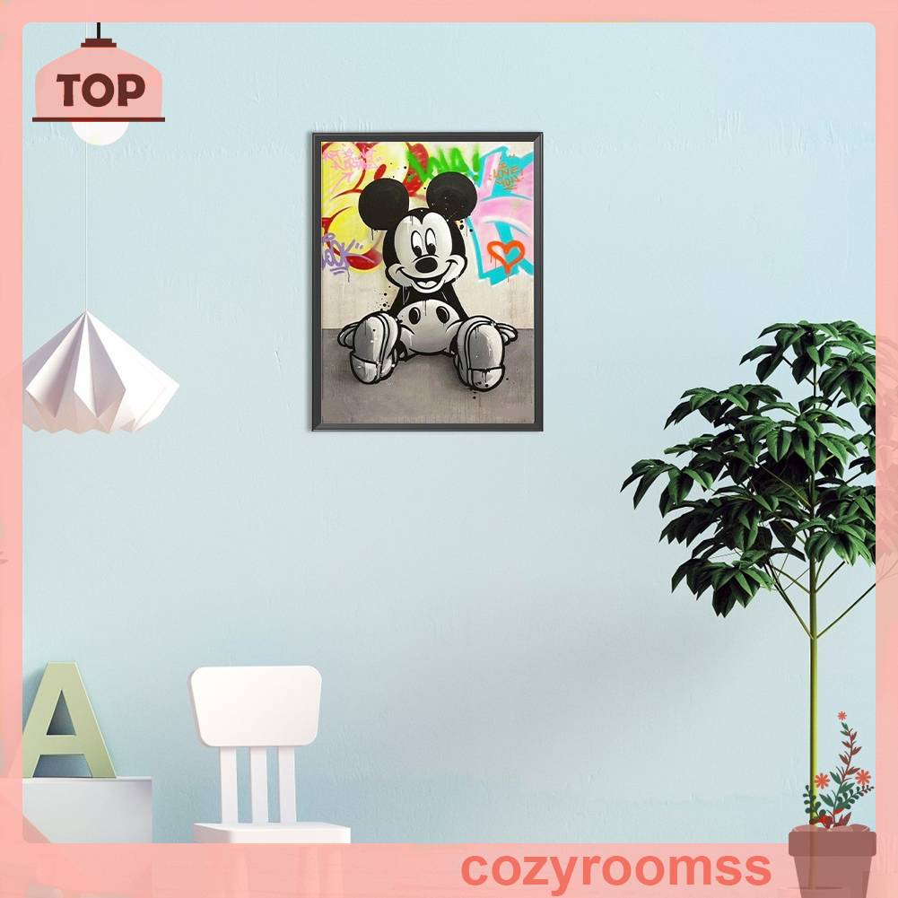 Tranh Đính Đá Kim Cương Toàn Bộ 5D DIY Hình Vẽ Mickey