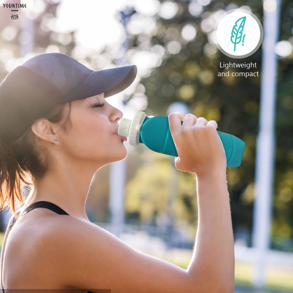 Bình Nước Thể Thao Bằng Silicone Có Thể Gấp Gọn Tiện Dụng