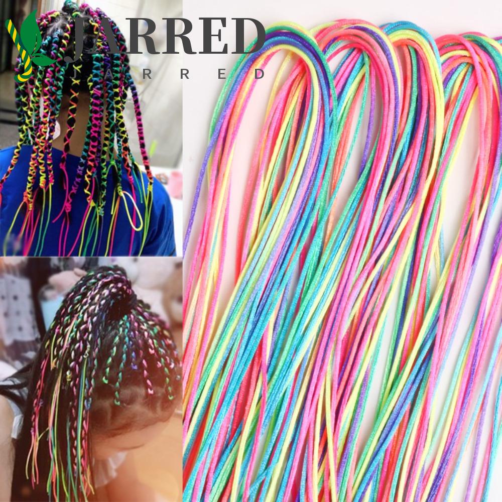JARRED Dây Bện Tóc Dài Thẳng Tự Nhiên Nhiều Màu Dễ Thương Cho Bé Gái DIY