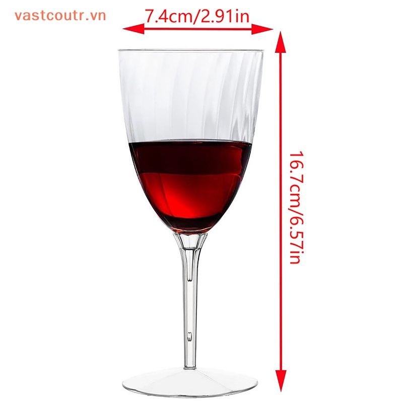 Set 8 Ly Uống Rượu Sâm Panh Bằng Nhựa Trong Suốt Dùng Một Lần